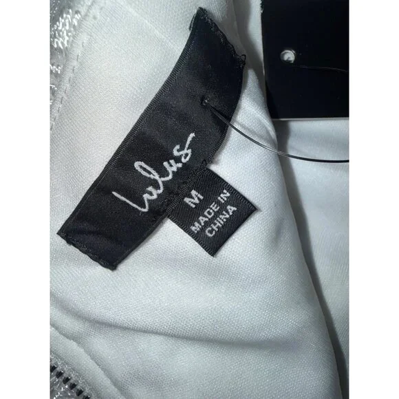 Lulus Making Magic White Fringe Lace-Up Mini Dress Size Medium - Picture 12 of 14